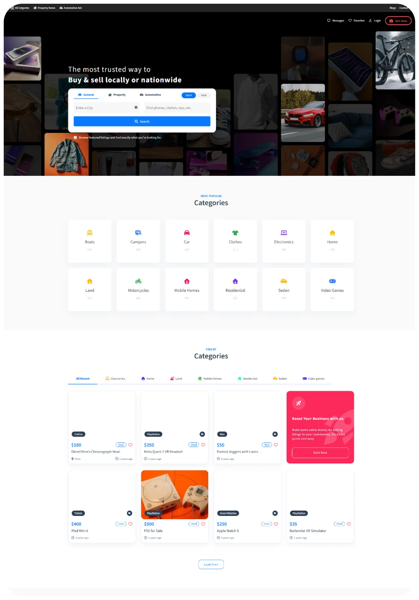 Classify ads template